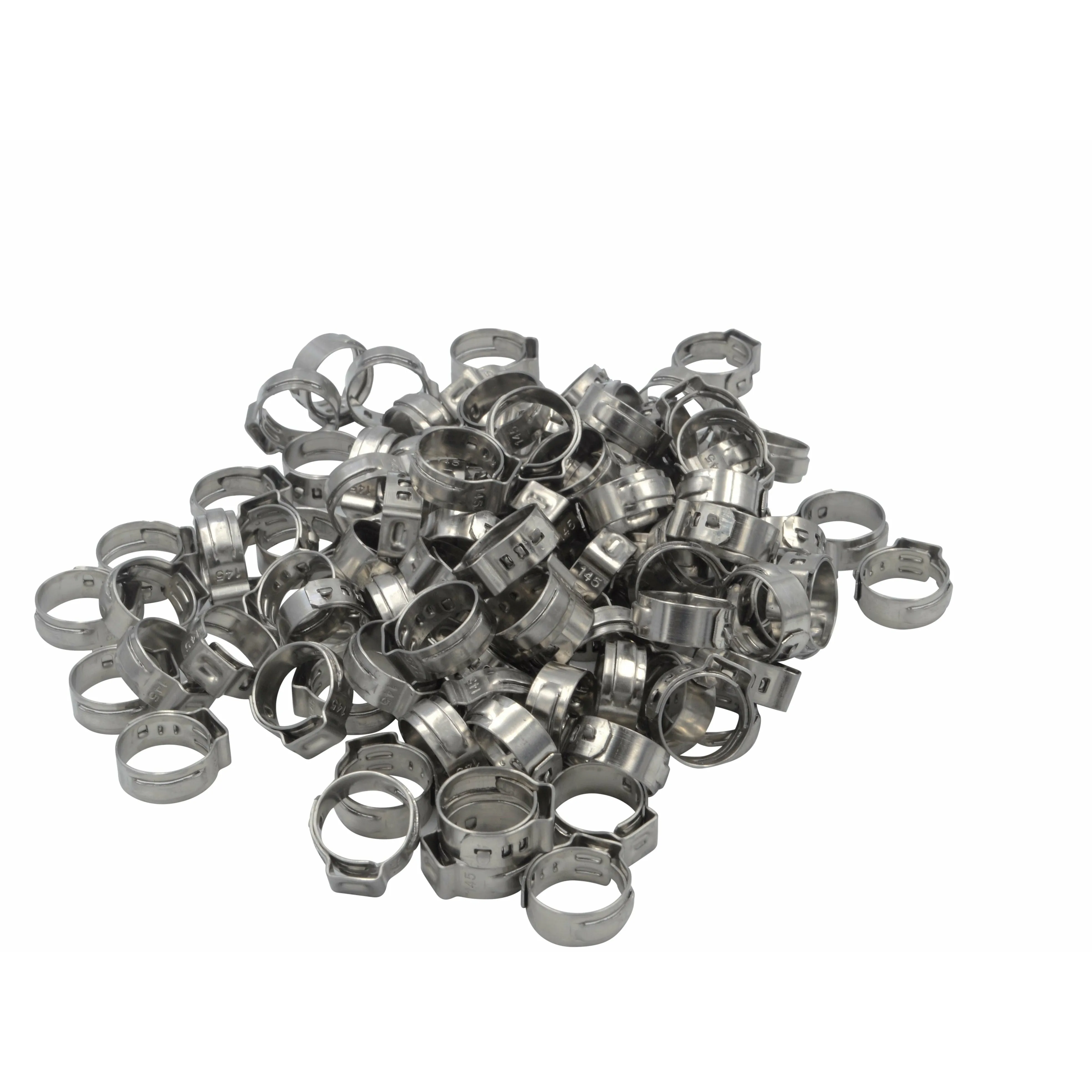 100 Piece 304 Stainless Steel 12-14.5mm Ear Hose Clamp