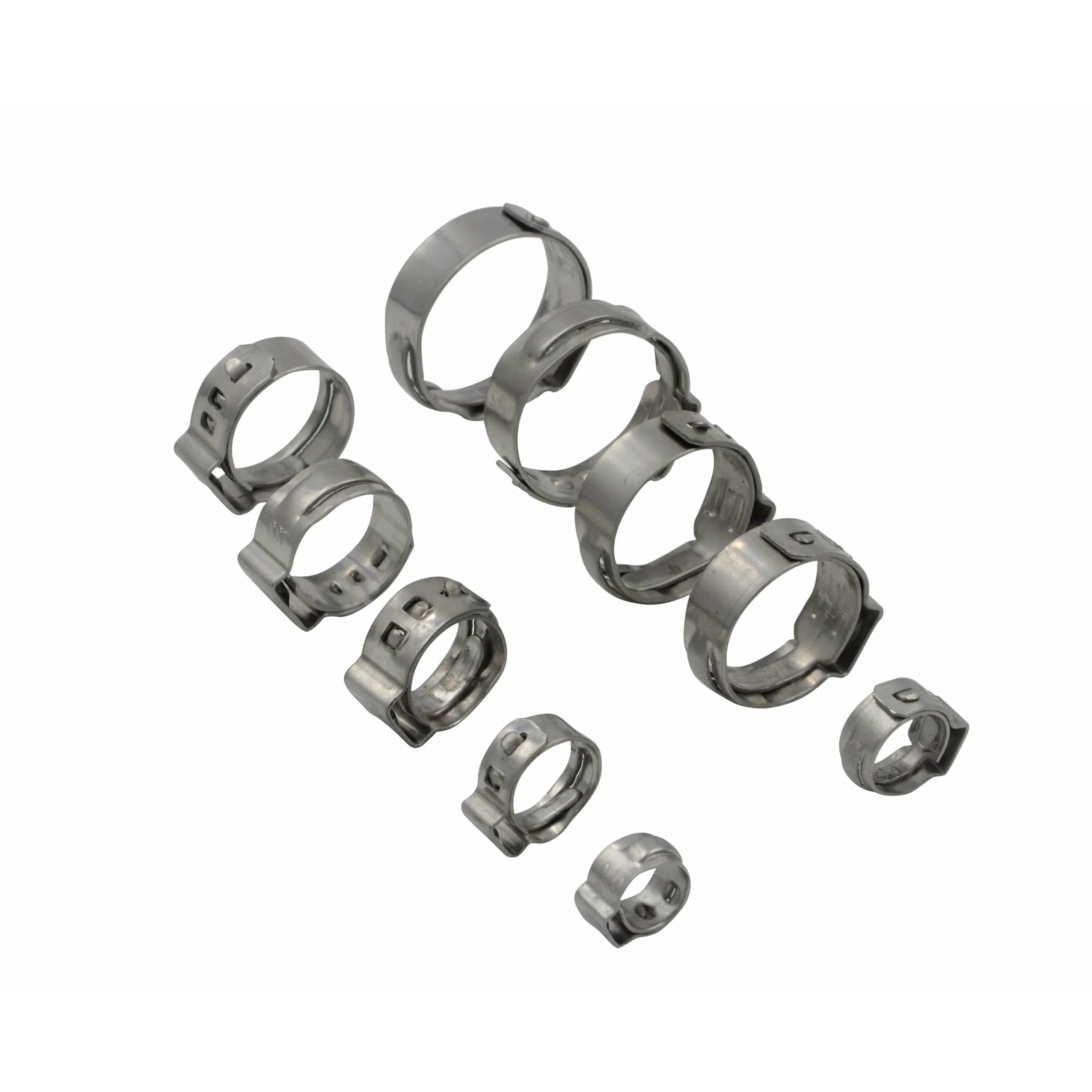 100 Piece 304 Stainless Steel 12-14.5mm Ear Hose Clamp