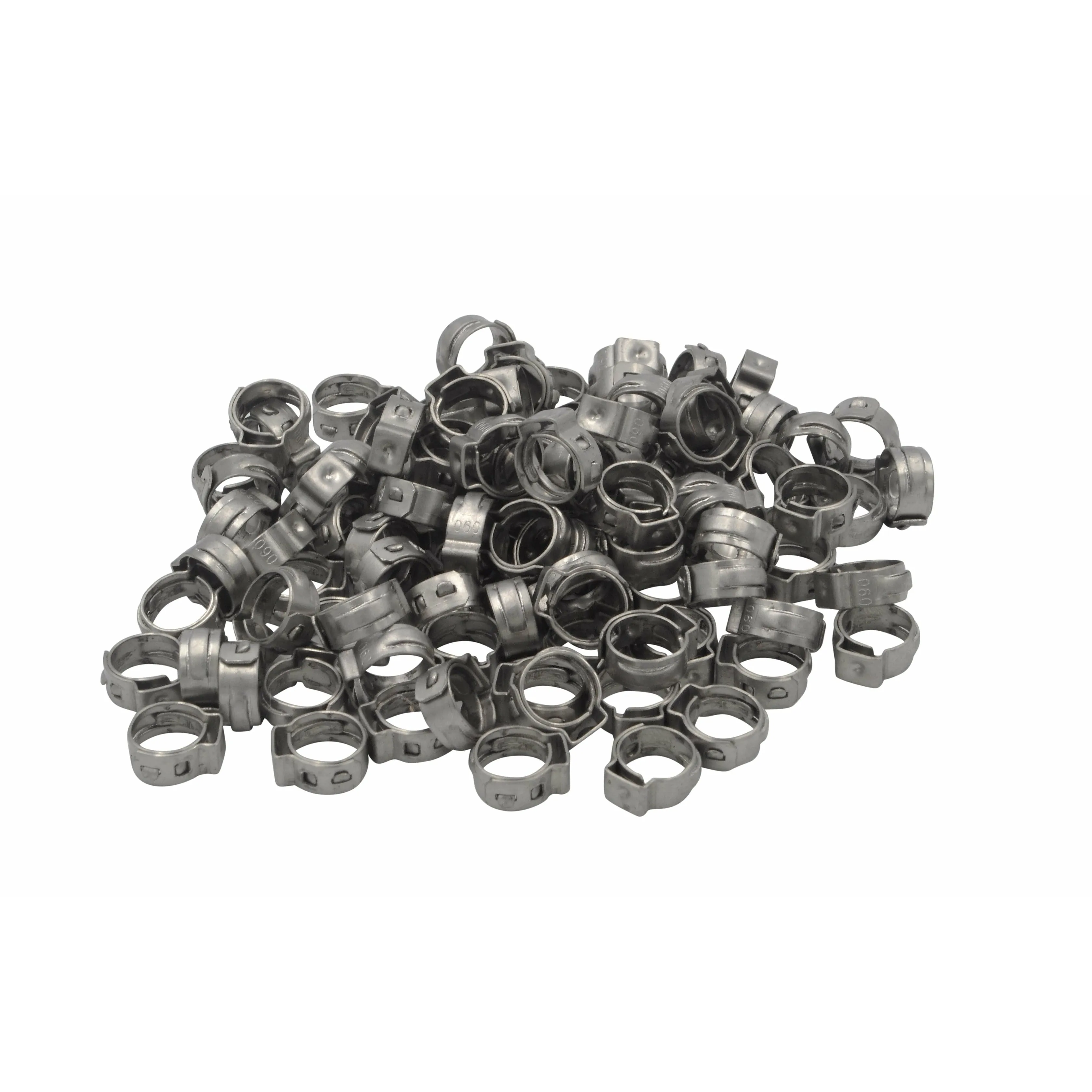 100 Piece 304 Stainless Steel 7.3-9mm Ear Hose Clamp