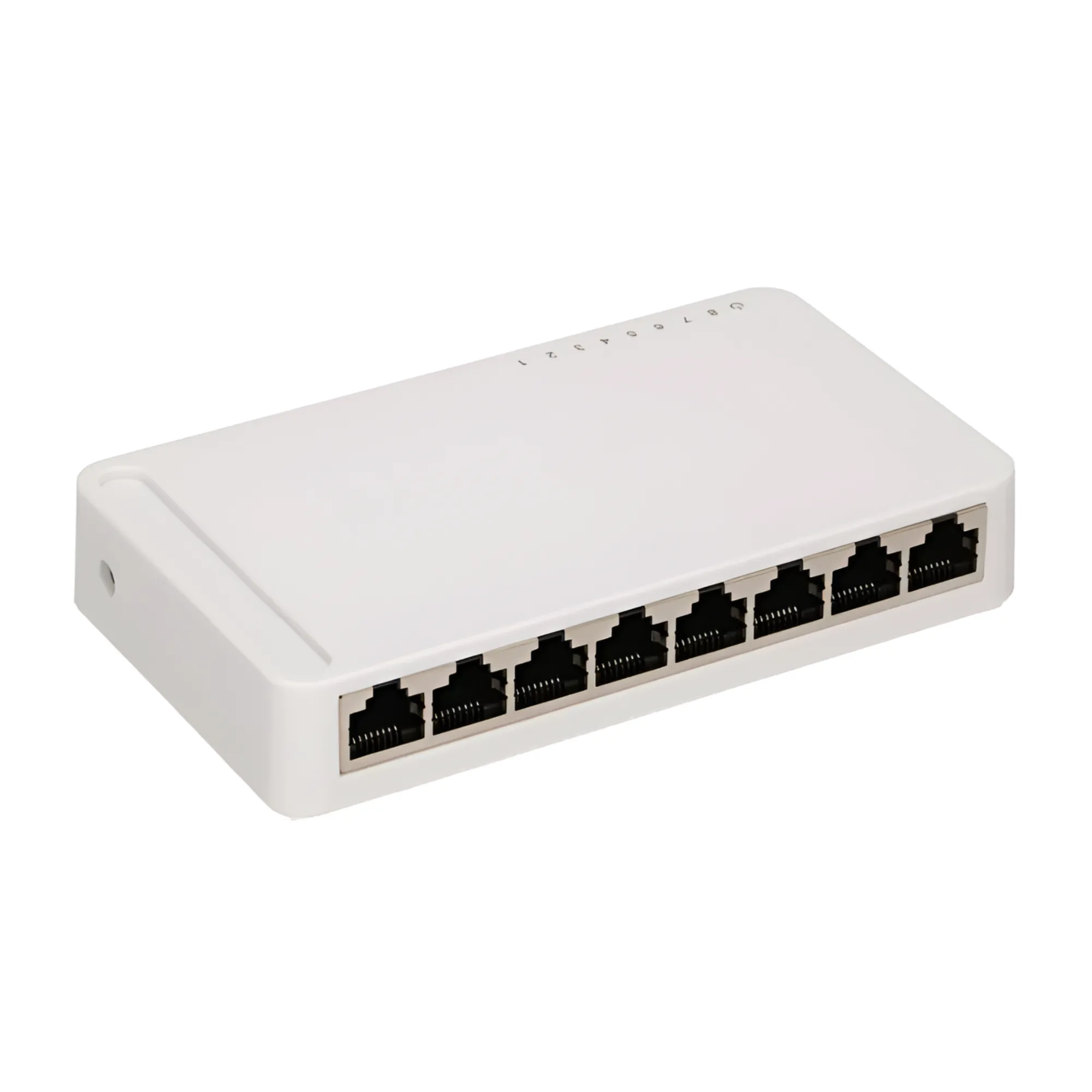 1000Mbps 8-Port Portable Gigabit Network Switch with Power Cable