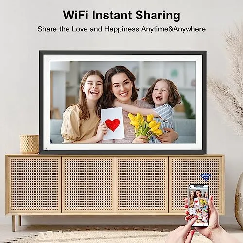 10.1"-Digital-Picture-Frame Wi-Fi Digital Photo Frame - Digital Photo Album with IPS Touch Screen, Auto-Rotate, IPS Touch Screen, Wall-Mountable, Share Photos Videos Via App Email, Gifts for Family