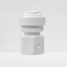 1/4" Quick Connect x 1/4" Comp Adapter Fitting. White, NSF certified.