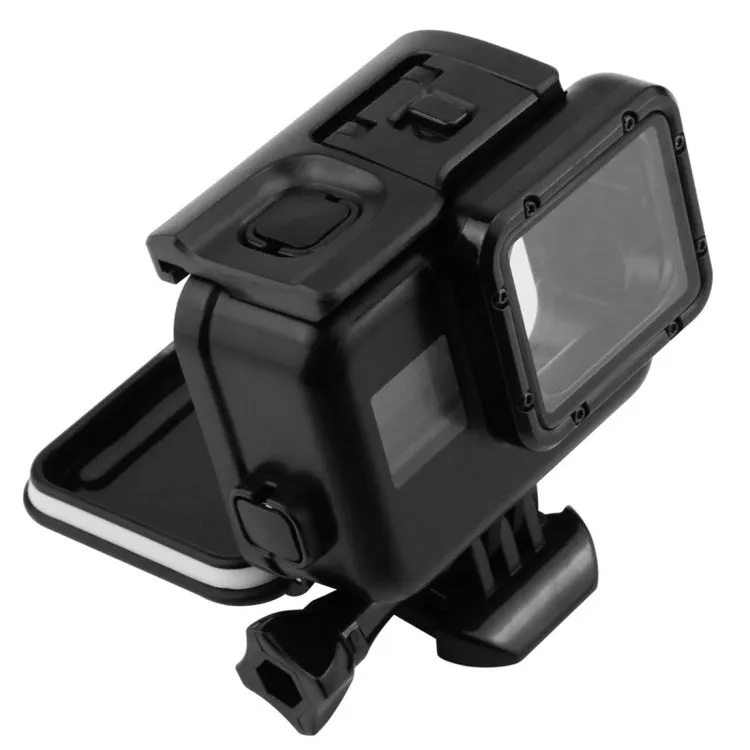 2 in 1 for GoPro HERO5 Touch Screen Back Cover   45m Waterproof Housing Protective Case(No Need to Disassemble Lens When Installed) with Buckle Basic Mount & Lead Screw(Black)