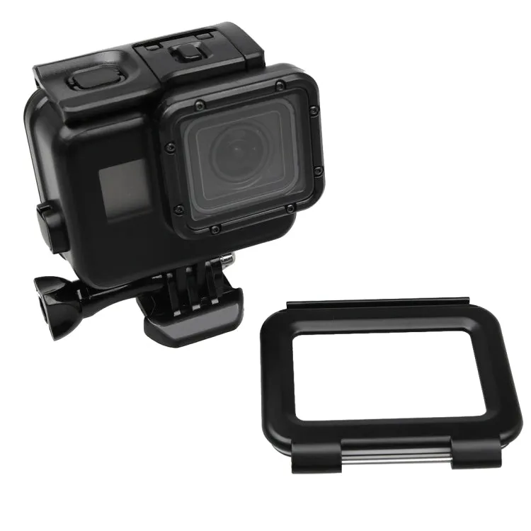 2 in 1 for GoPro HERO5 Touch Screen Back Cover   45m Waterproof Housing Protective Case(No Need to Disassemble Lens When Installed) with Buckle Basic Mount & Lead Screw(Black)