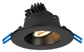 3″ Round Regressed Gimbal LED Recessed Lighting, 7.5W, Multiple CCT and Finishes