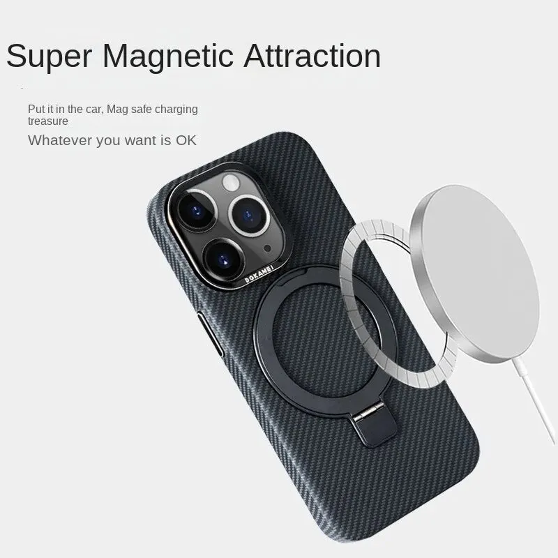 3D Carbon Fiber Stereo Textured Magnetic Carbon Fiber Case Phone Case For iPhone