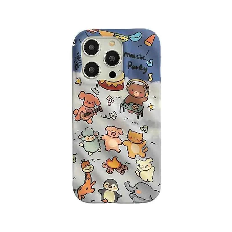 3D Wavy Cartoon Animal Pattern - Cute Phone Cases For iPhone 15 Pro Max, 14, 13, 11, or 12