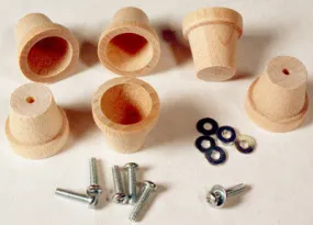 #40053 - Wood Knobs & Fasteners (6/Pkg)