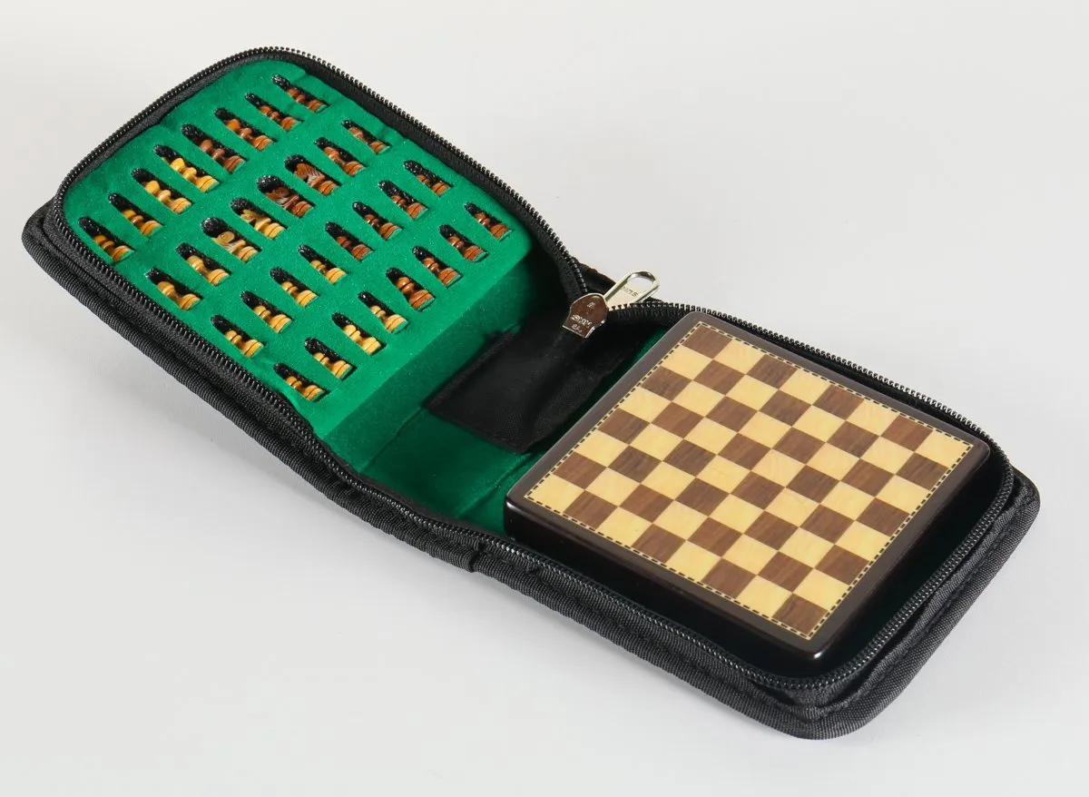 4" Mini Magnetic Wood Travel Chess Set