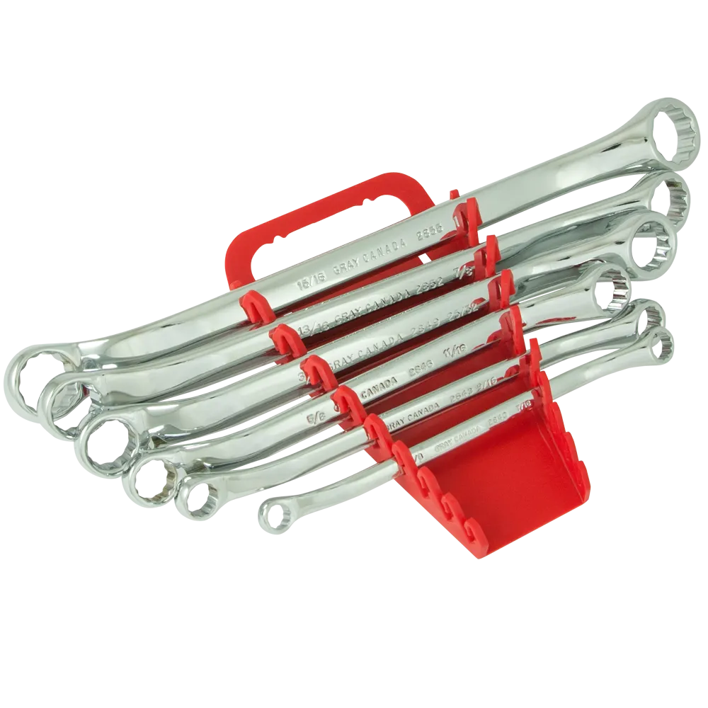 6 Piece SAE Chrome Box End Wrench Set