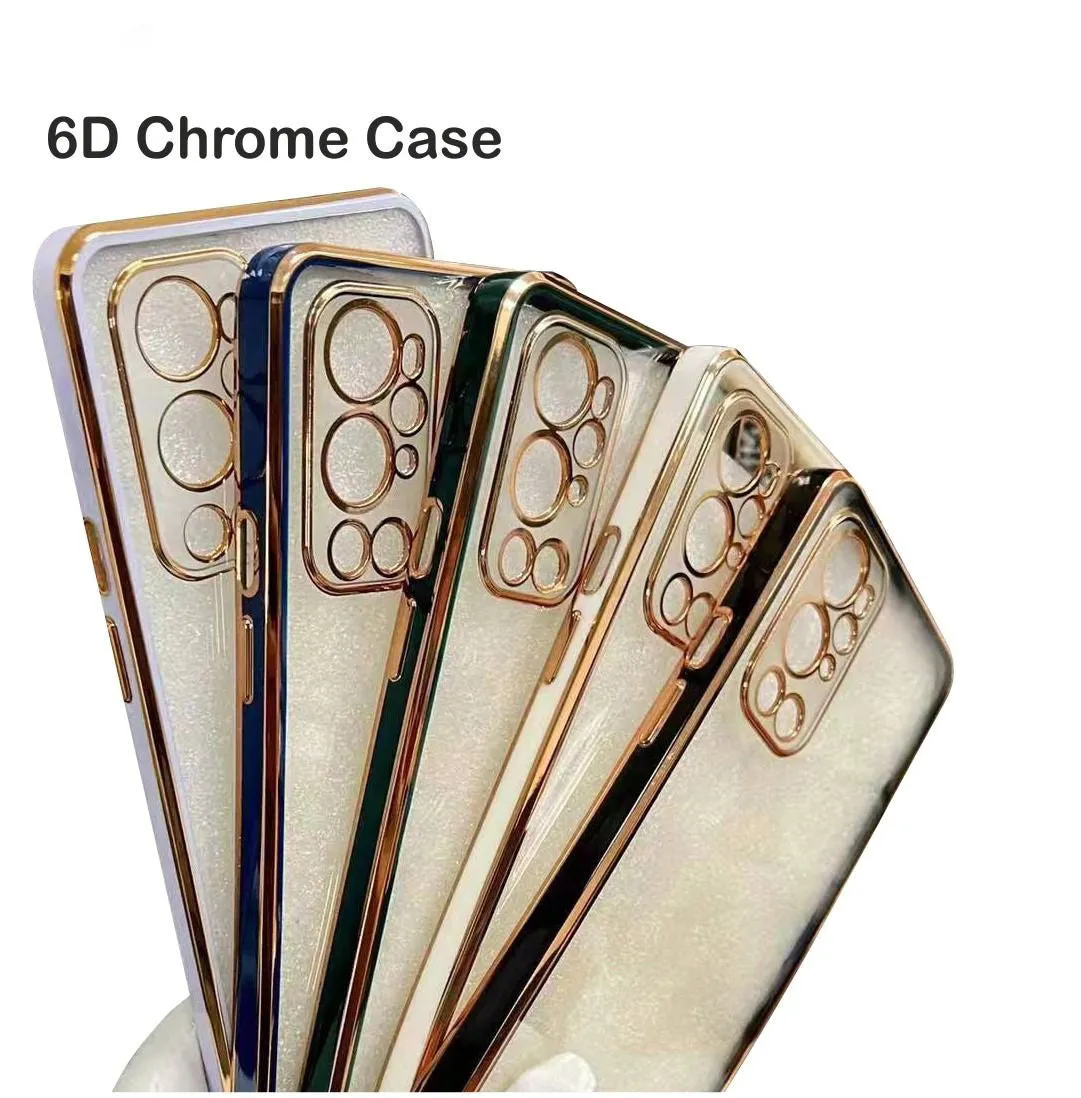 6D Golden Chrome Case For Redmi