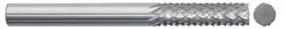 780-001050: 1/4 in. Dia., 3/4 in. Length Of Cut, 2 in. Overall Length Carbide Router Mill; Diamond Cut, Style A- No End Cut, BRIGHT, USA