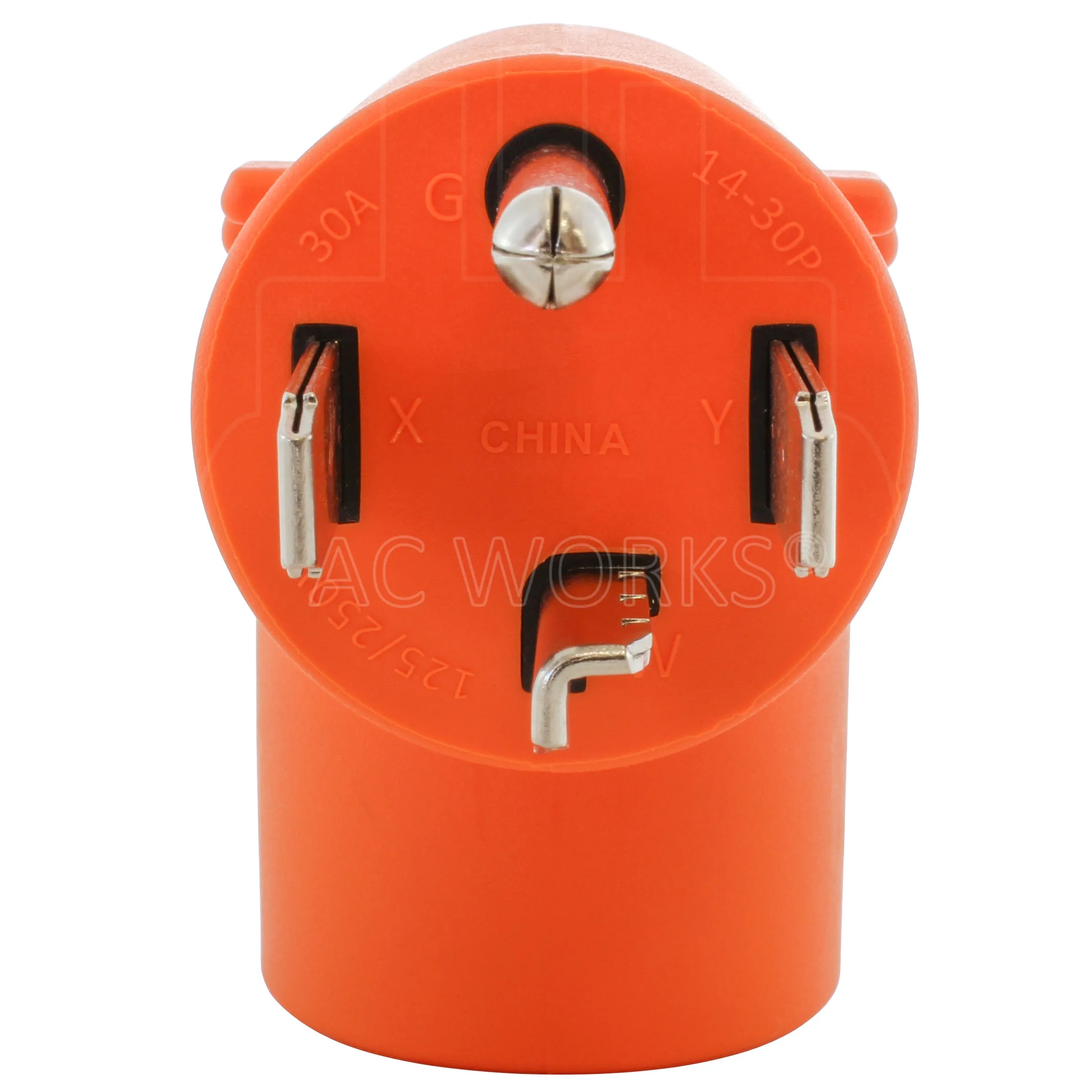 AC WORKS® [AD1430L630] Adapter NEMA 14-30P 30A Dryer Outlet to L6-30R 30A 250V Female Connector