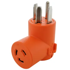 AC WORKS® [AD1430L630] Adapter NEMA 14-30P 30A Dryer Outlet to L6-30R 30A 250V Female Connector