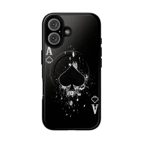 Ace of Spades Inspired Magnetic Tough Phone Case for Poker Fans