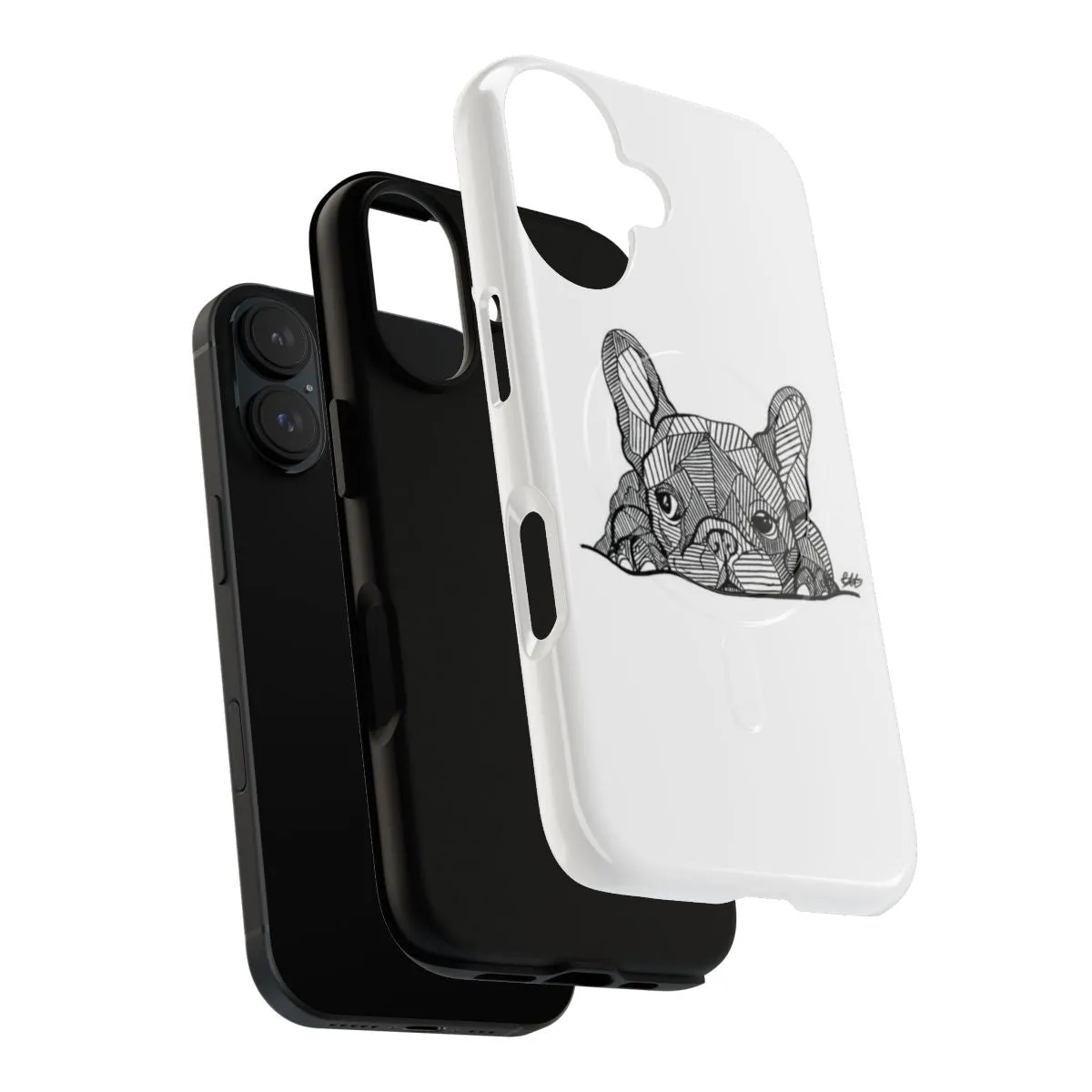 Adorable French Bulldog Puppy Phone Cases by Georgie Artist