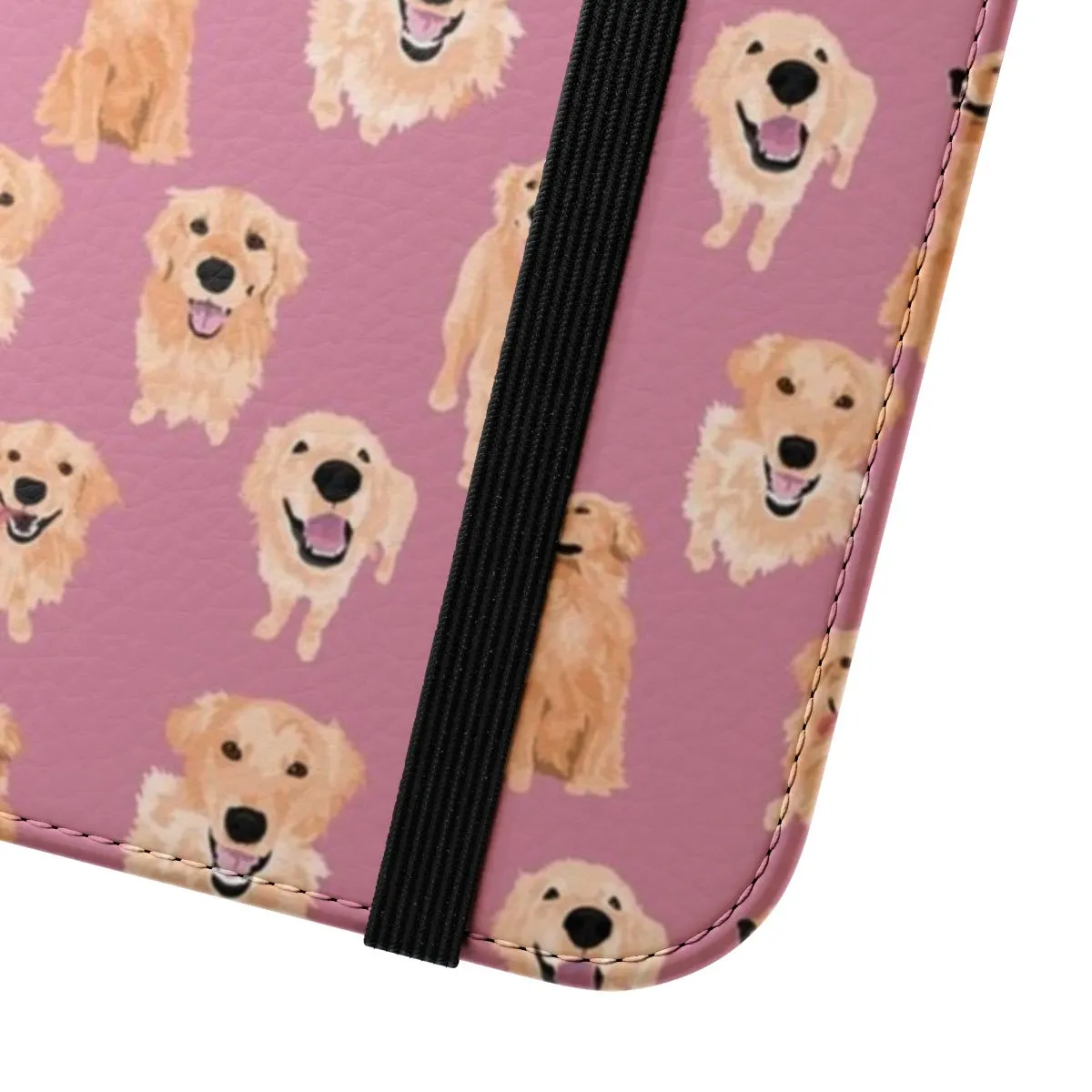 Adorable Golden Retriever Design Phone Flip Case