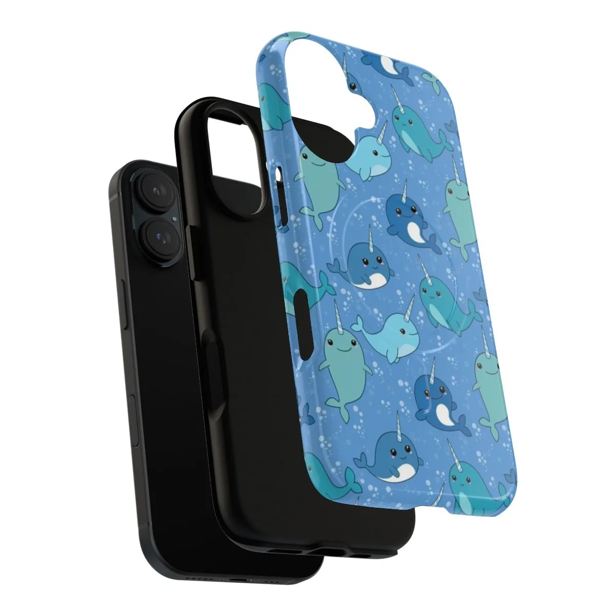 Adorable Narwhal-Themed Magnetic Protective Phone Case