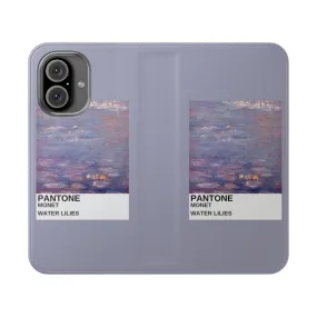 Aesthetic Art Phone Case - Monet-Inspired Flip Cover Design