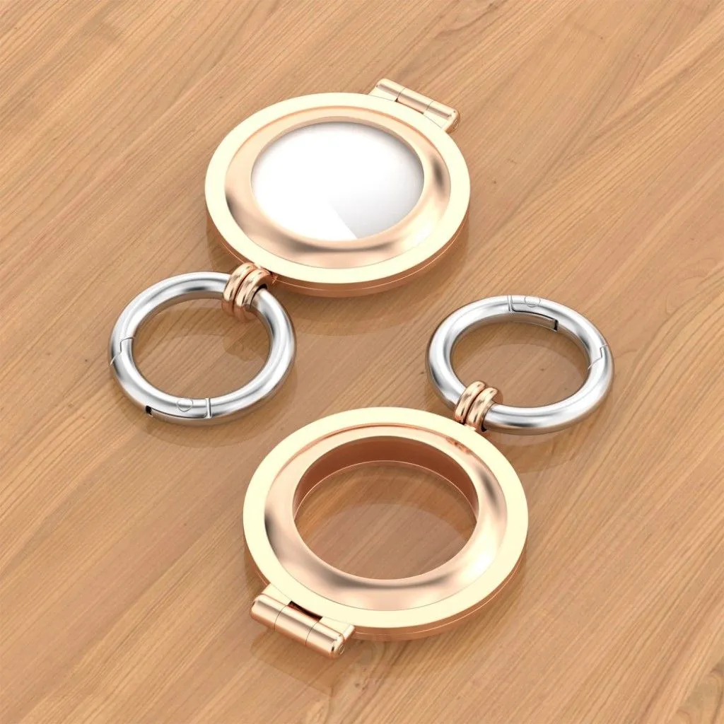 AirTags cool cover with hook ring - Rose Gold