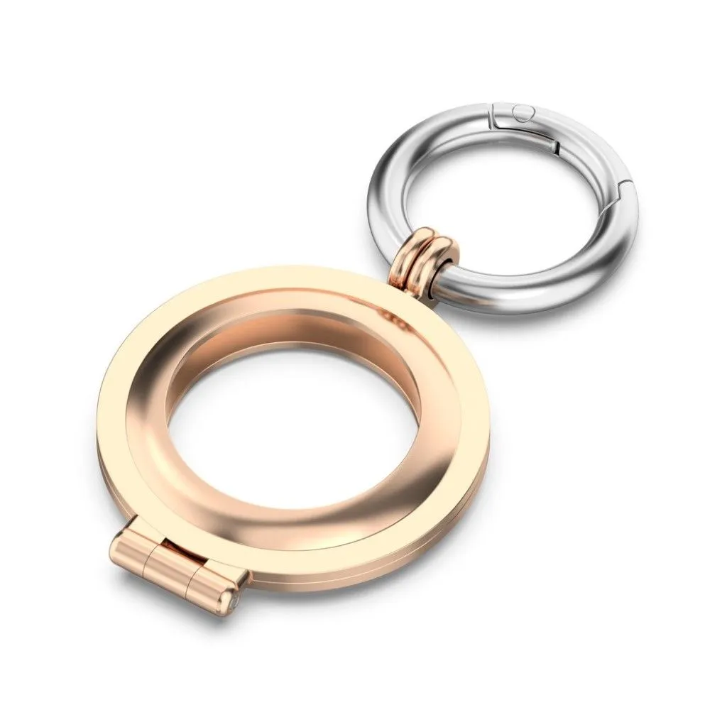 AirTags cool cover with hook ring - Rose Gold