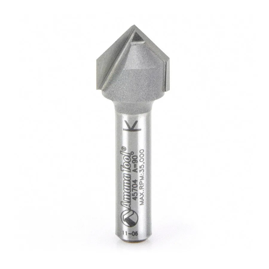 Amana V-Groove Router Bit 90 Degree 45704