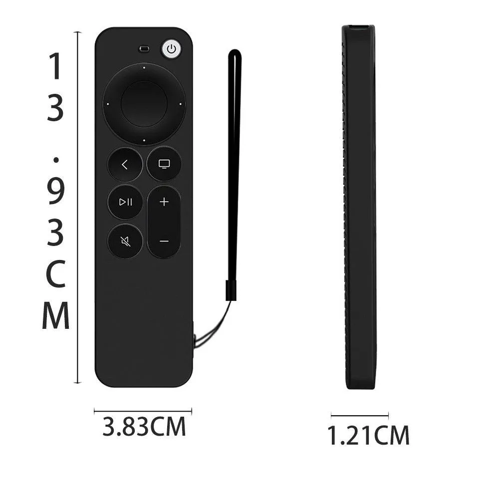 Apple TV 4K (2021) Y31 silicone remote controller cover - Black