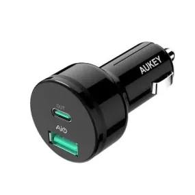 Aukey Cc-Y7 Mobile Device Charger Universal Black Cigar Lighter Indoor