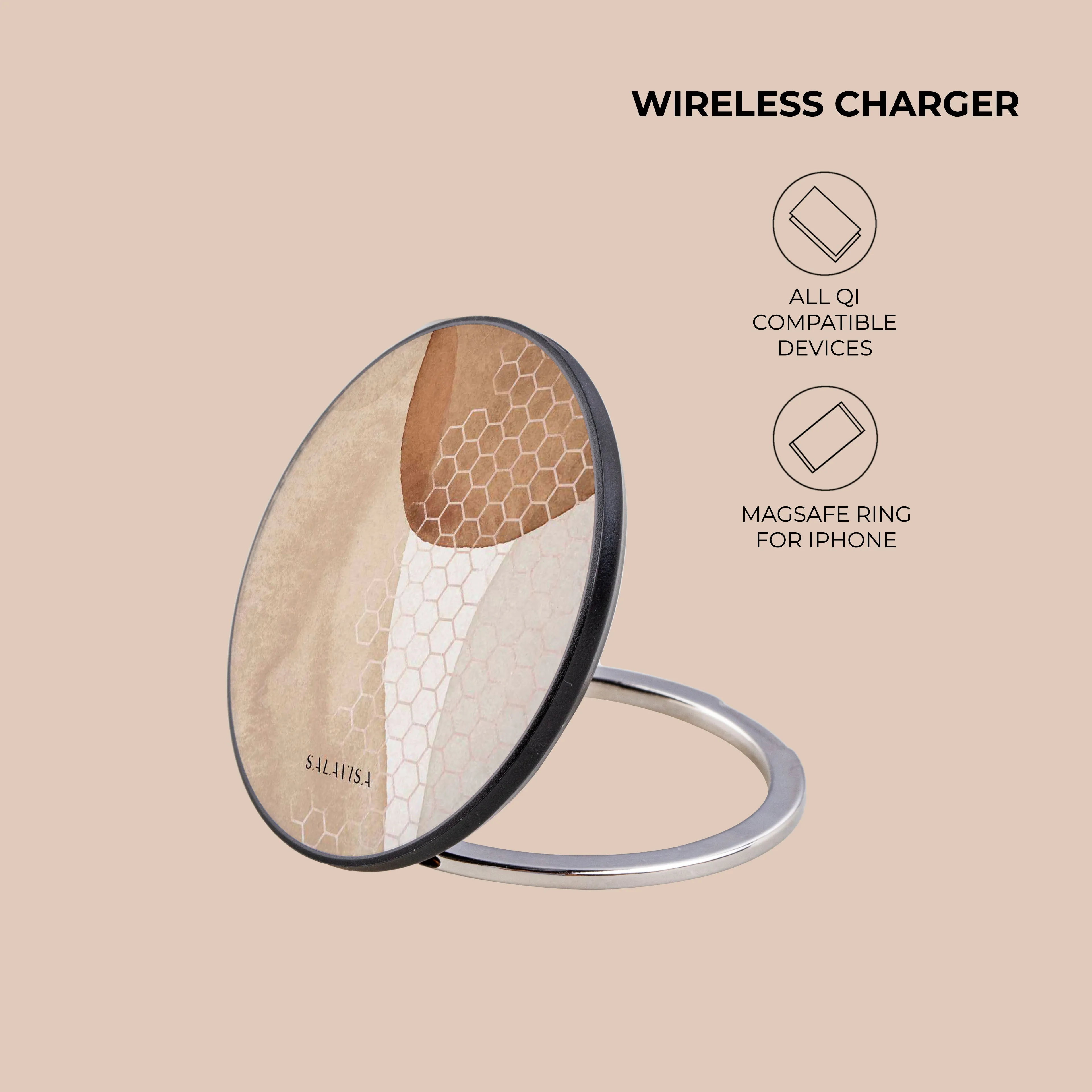 Beige Aesthetic Wireless Charger