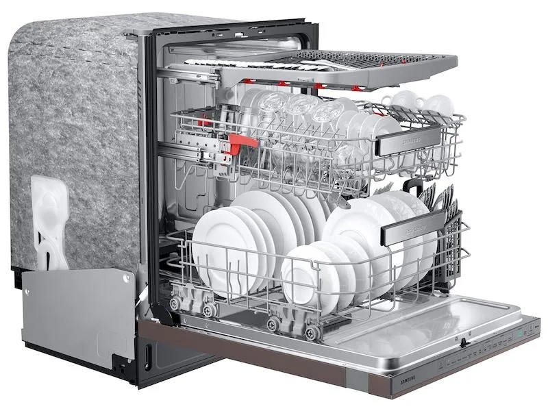 Bespoke Smart 39dBA Dishwasher with Linear Wash in Fingerprint Resistant Tuscan Steel