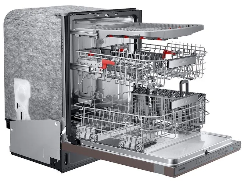 Bespoke Smart 39dBA Dishwasher with Linear Wash in Fingerprint Resistant Tuscan Steel