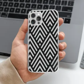 Black And White Stripes Printed Silicone case