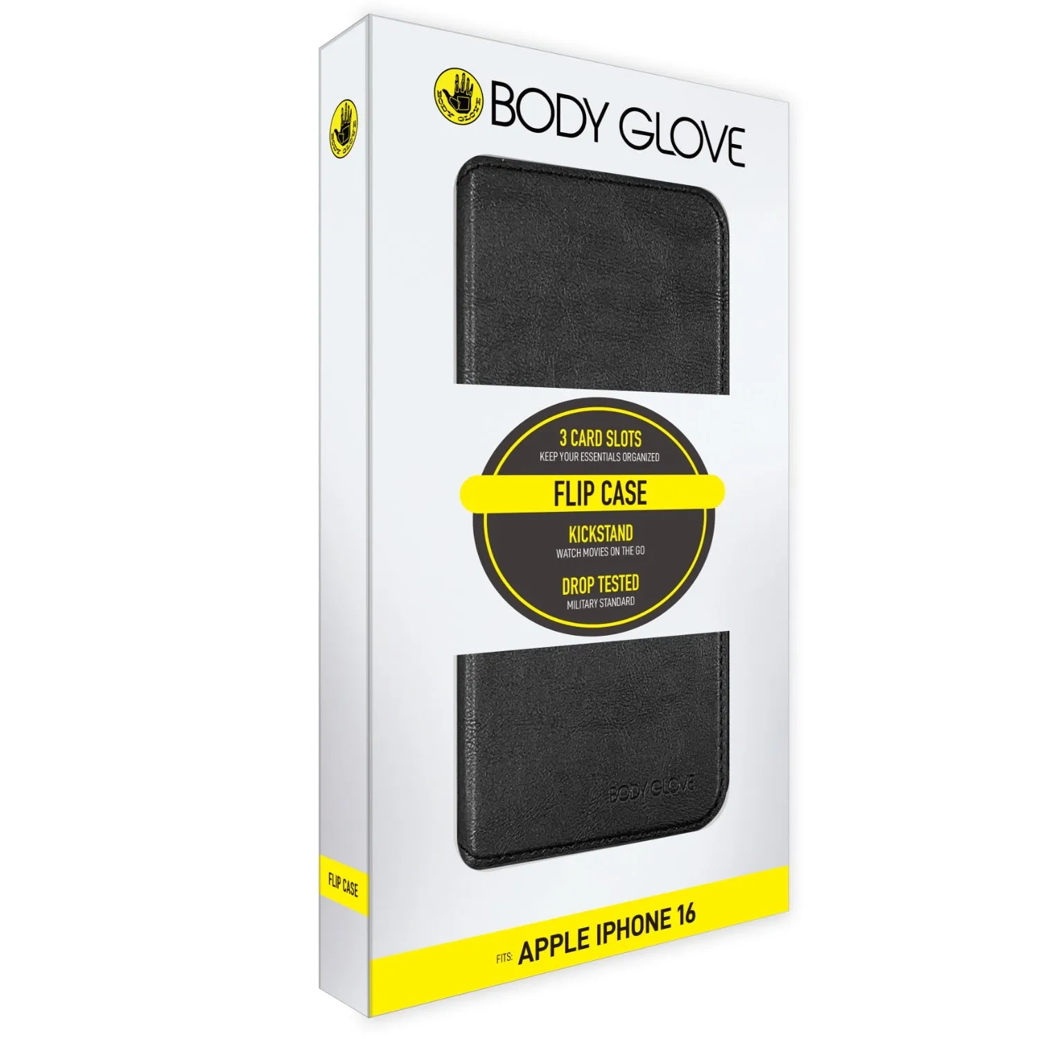 Body Glove Flip Series - Apple iPhone 16 - Black (BGFLP-IPH16-B)