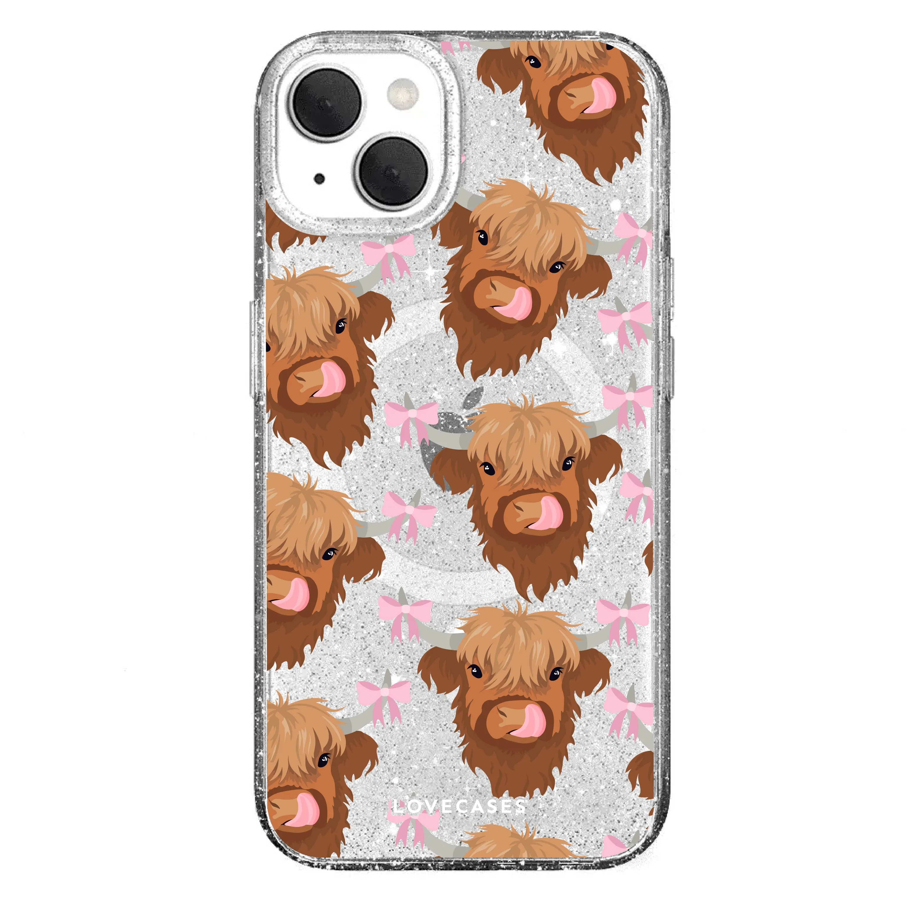 Bonnie the Highland Cow Glitter MagSafe Case