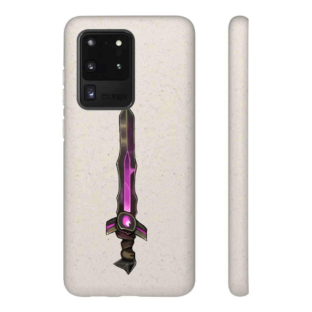 Brown and Purple Sword Biodegradable Case