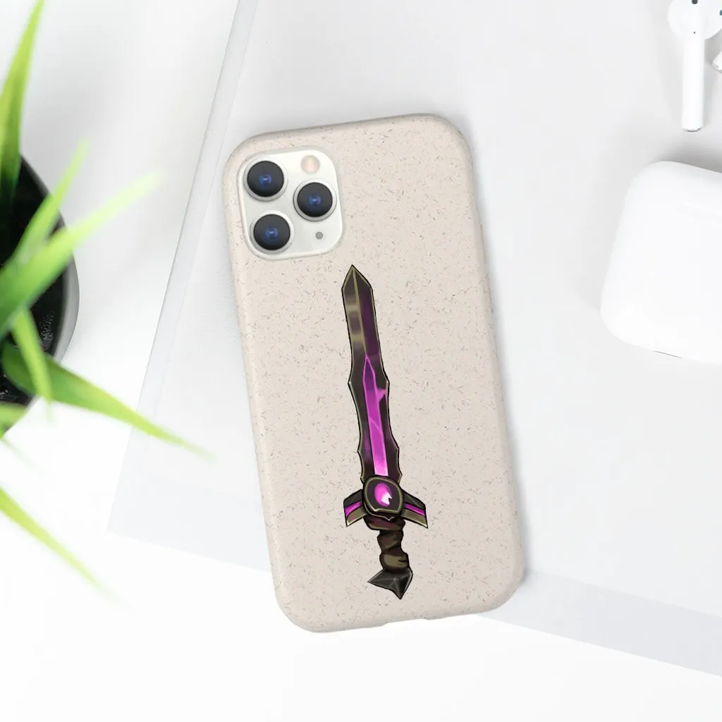 Brown and Purple Sword Biodegradable Case