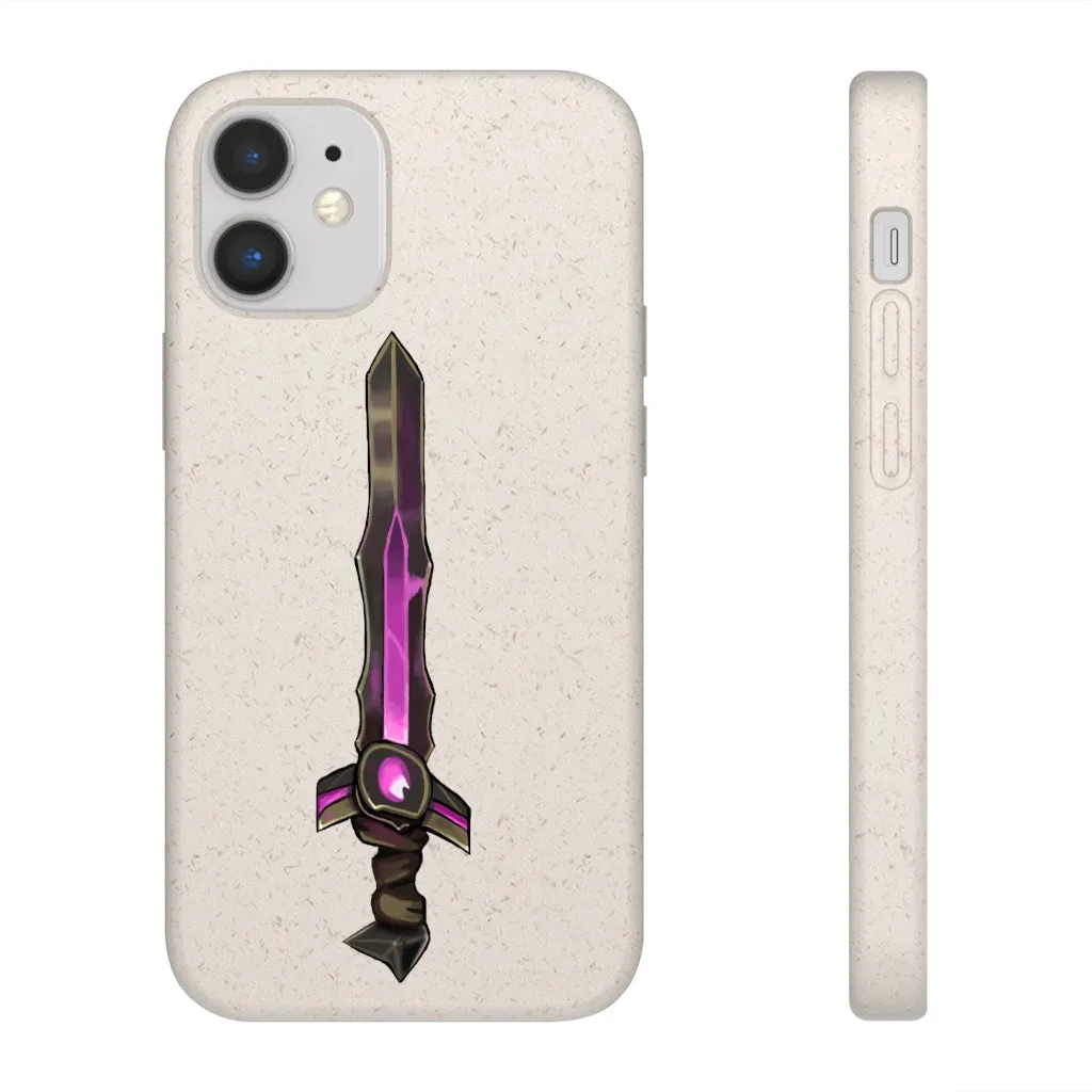 Brown and Purple Sword Biodegradable Case