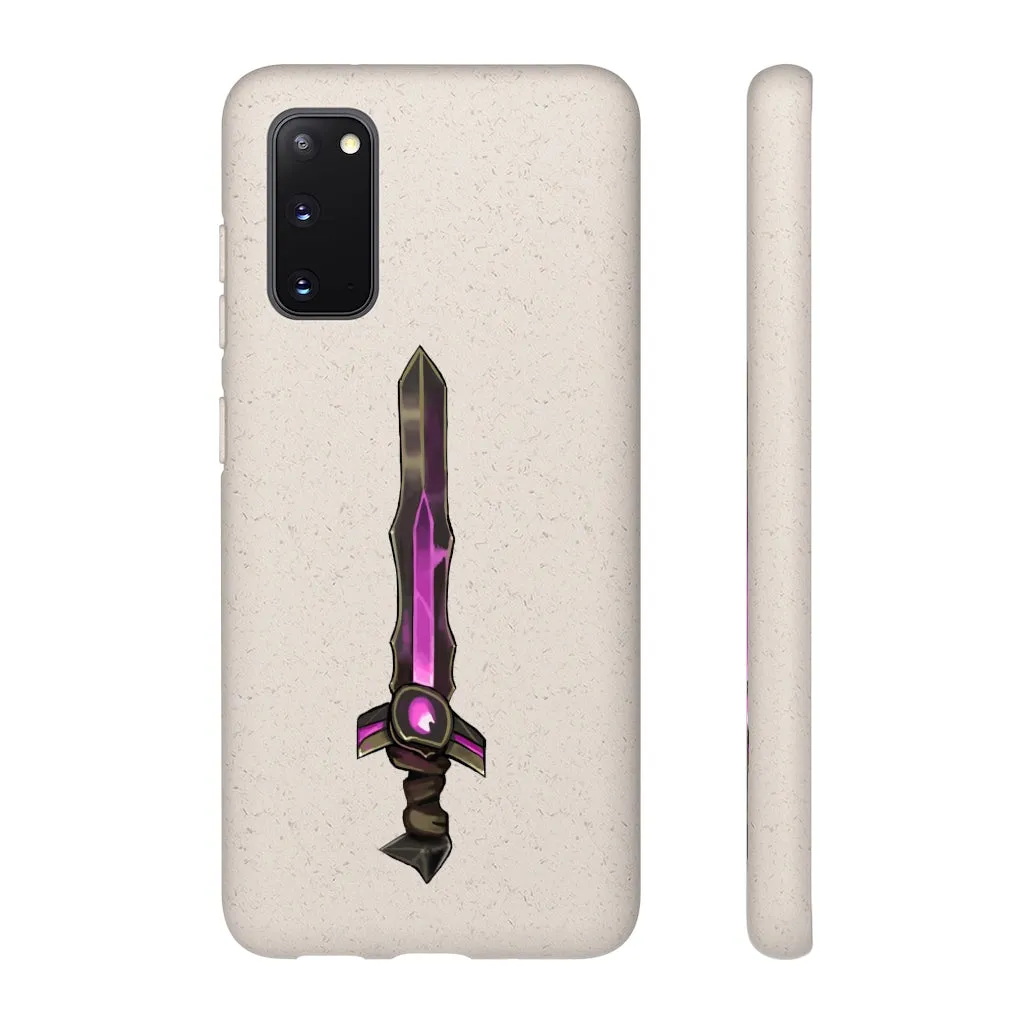 Brown and Purple Sword Biodegradable Case