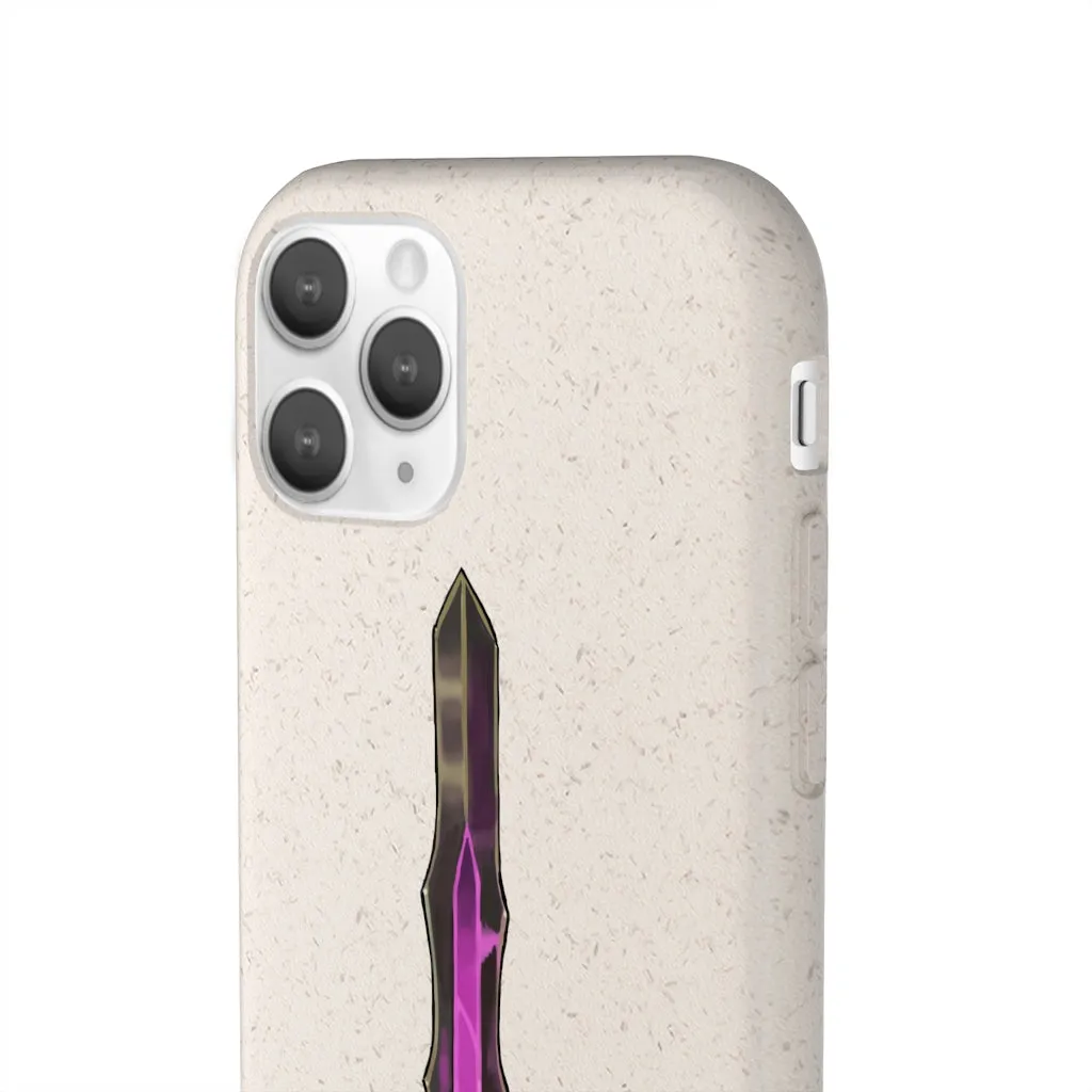 Brown and Purple Sword Biodegradable Case