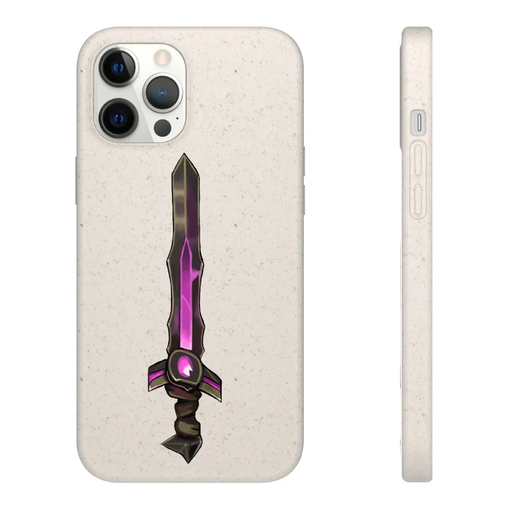 Brown and Purple Sword Biodegradable Case