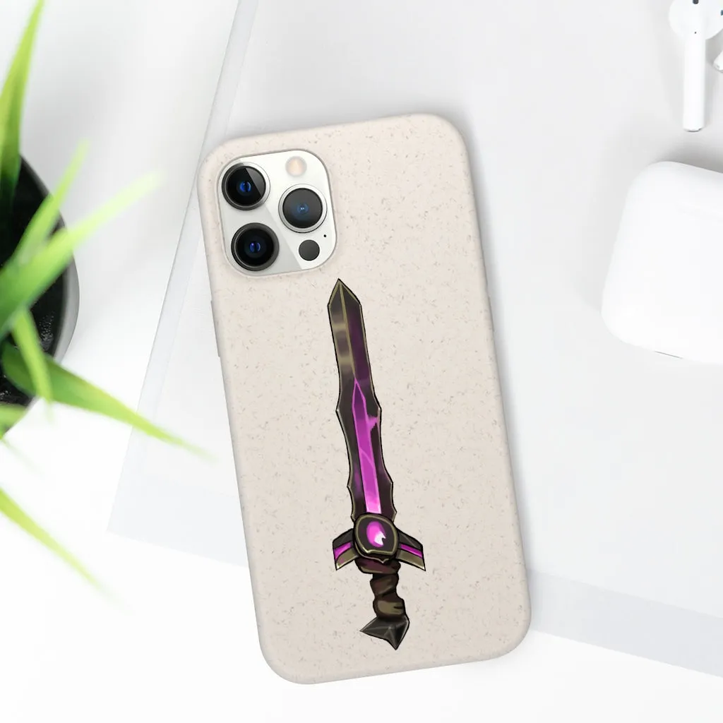 Brown and Purple Sword Biodegradable Case