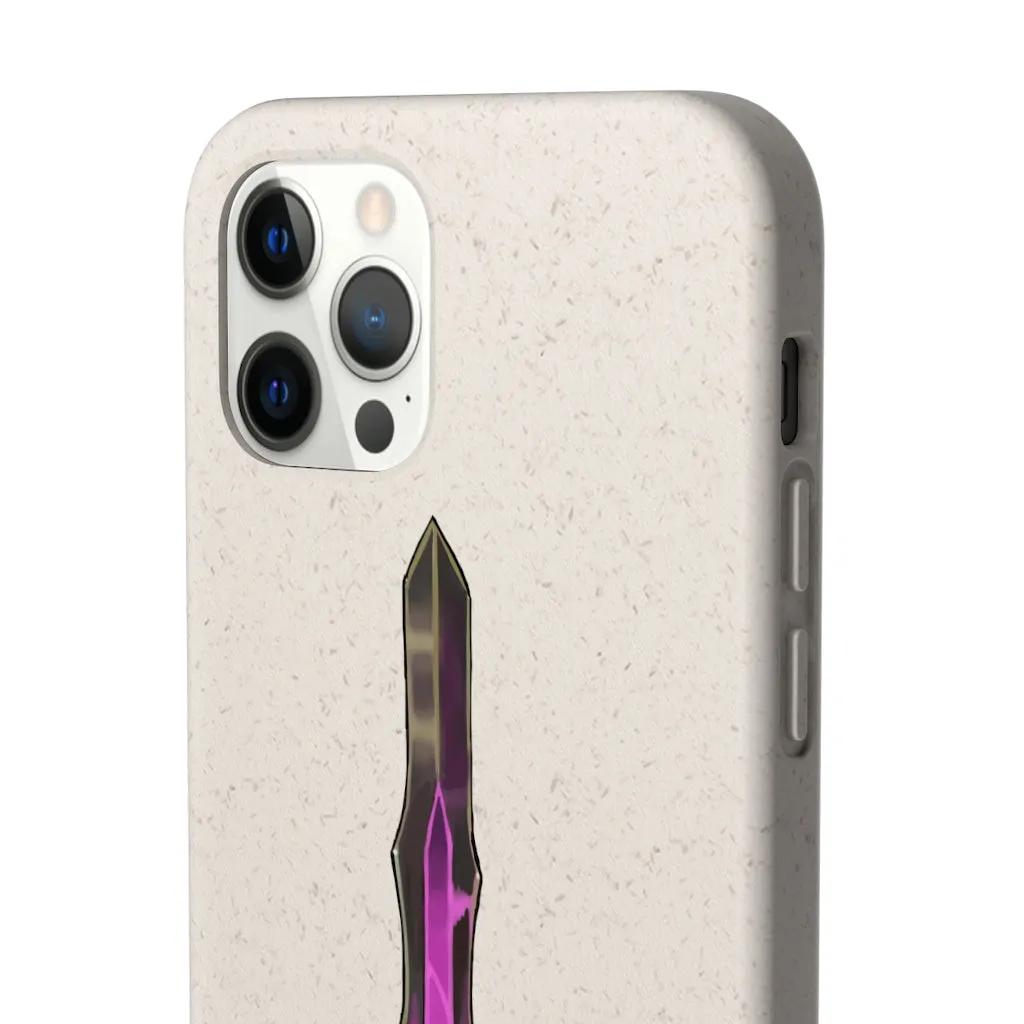 Brown and Purple Sword Biodegradable Case