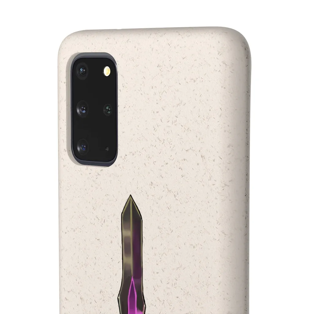 Brown and Purple Sword Biodegradable Case