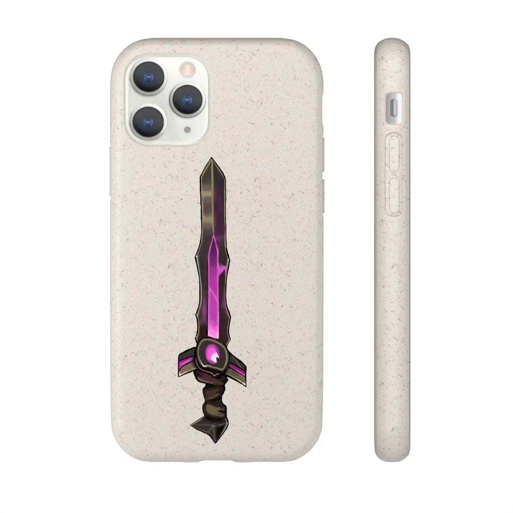 Brown and Purple Sword Biodegradable Case