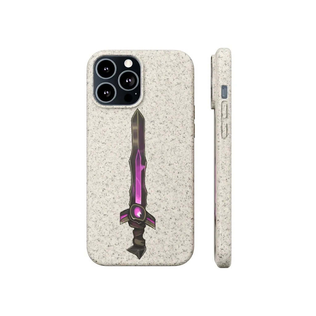 Brown and Purple Sword Biodegradable Case