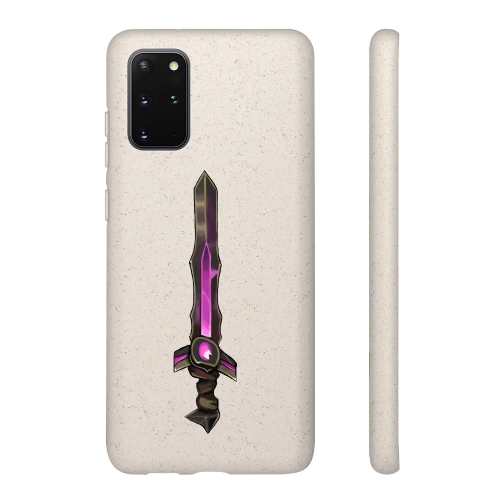 Brown and Purple Sword Biodegradable Case