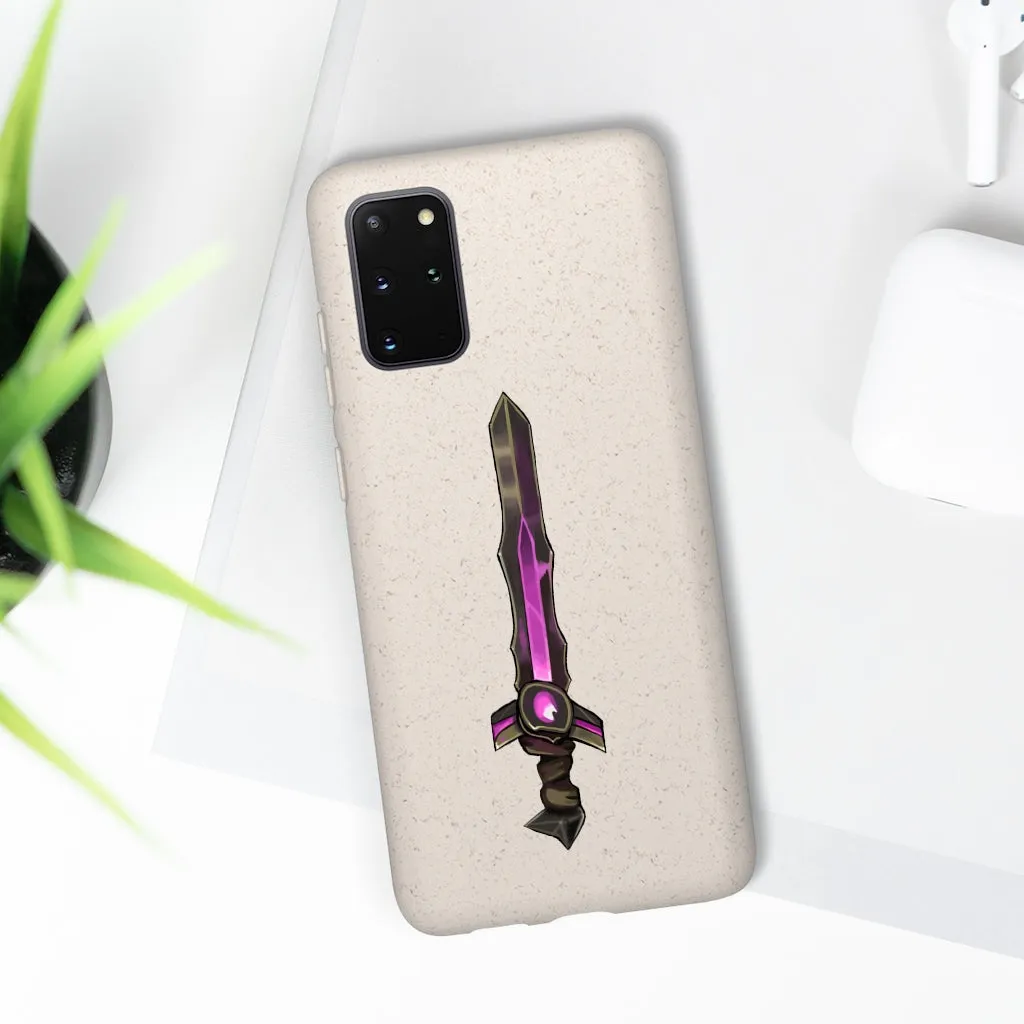 Brown and Purple Sword Biodegradable Case