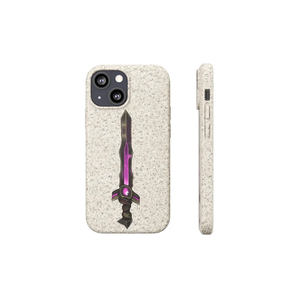 Brown and Purple Sword Biodegradable Case