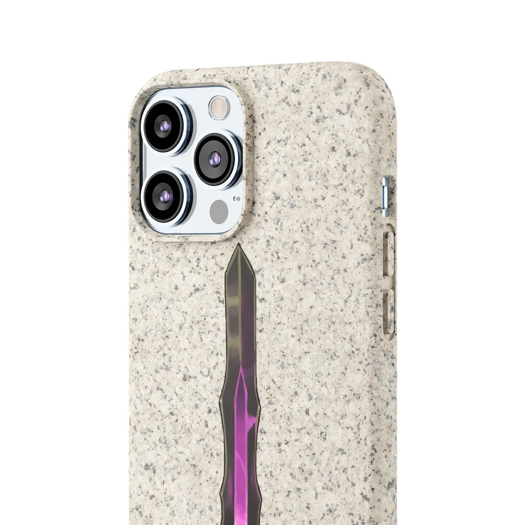 Brown and Purple Sword Biodegradable Case