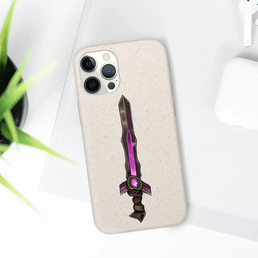 Brown and Purple Sword Biodegradable Case